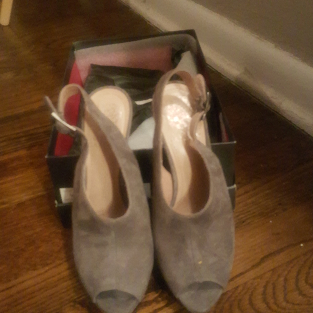 Grey suede shoes